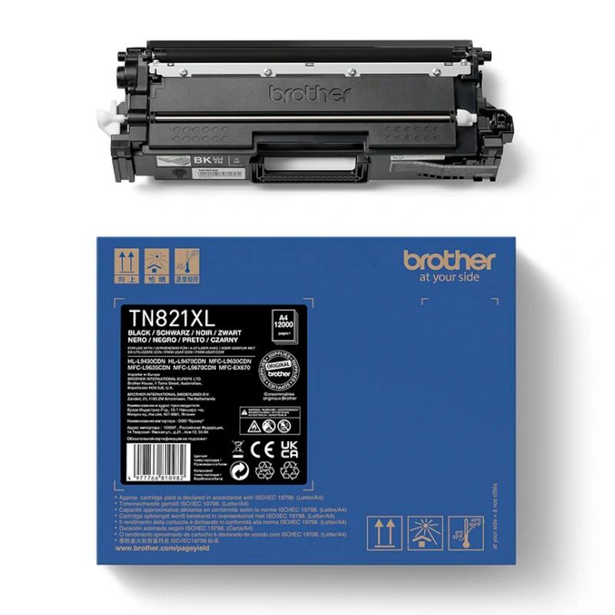 Original Toner Brother TN821XLBK Svart - 3