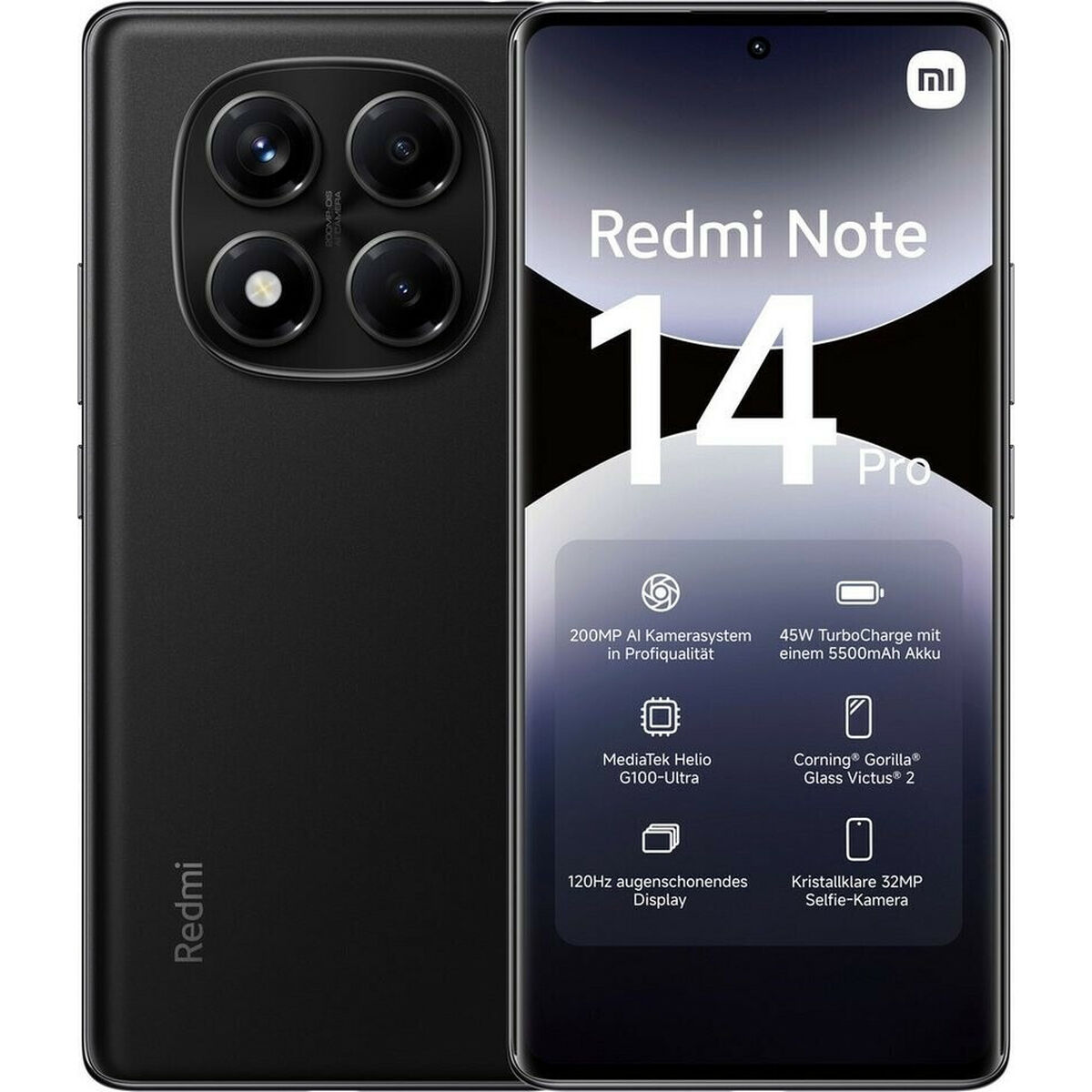 Smartphone Xiaomi REDMI NOTE 14 PRO 6,7" 8 GB RAM 256 GB Svart