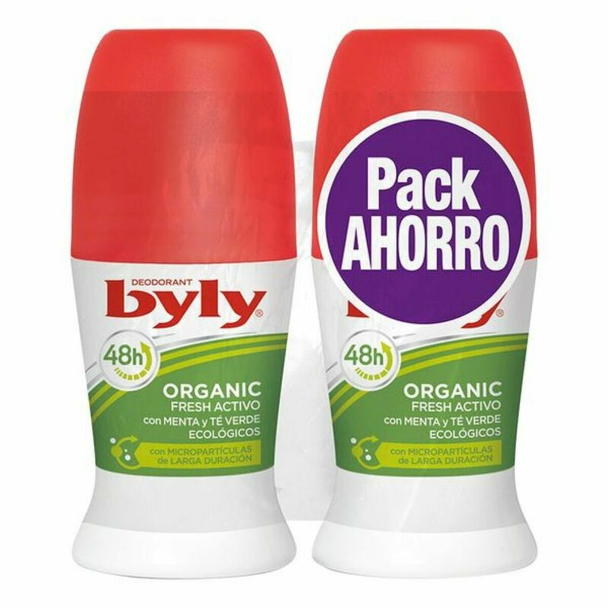 Roll-on deodorant Byly Organic Extra Fresh Active 50 ml 2 antal