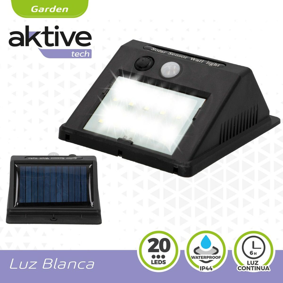 LED-lampa med rörelsesensor Aktive Plast 9 x 12 x 5 cm (6 antal) - 10