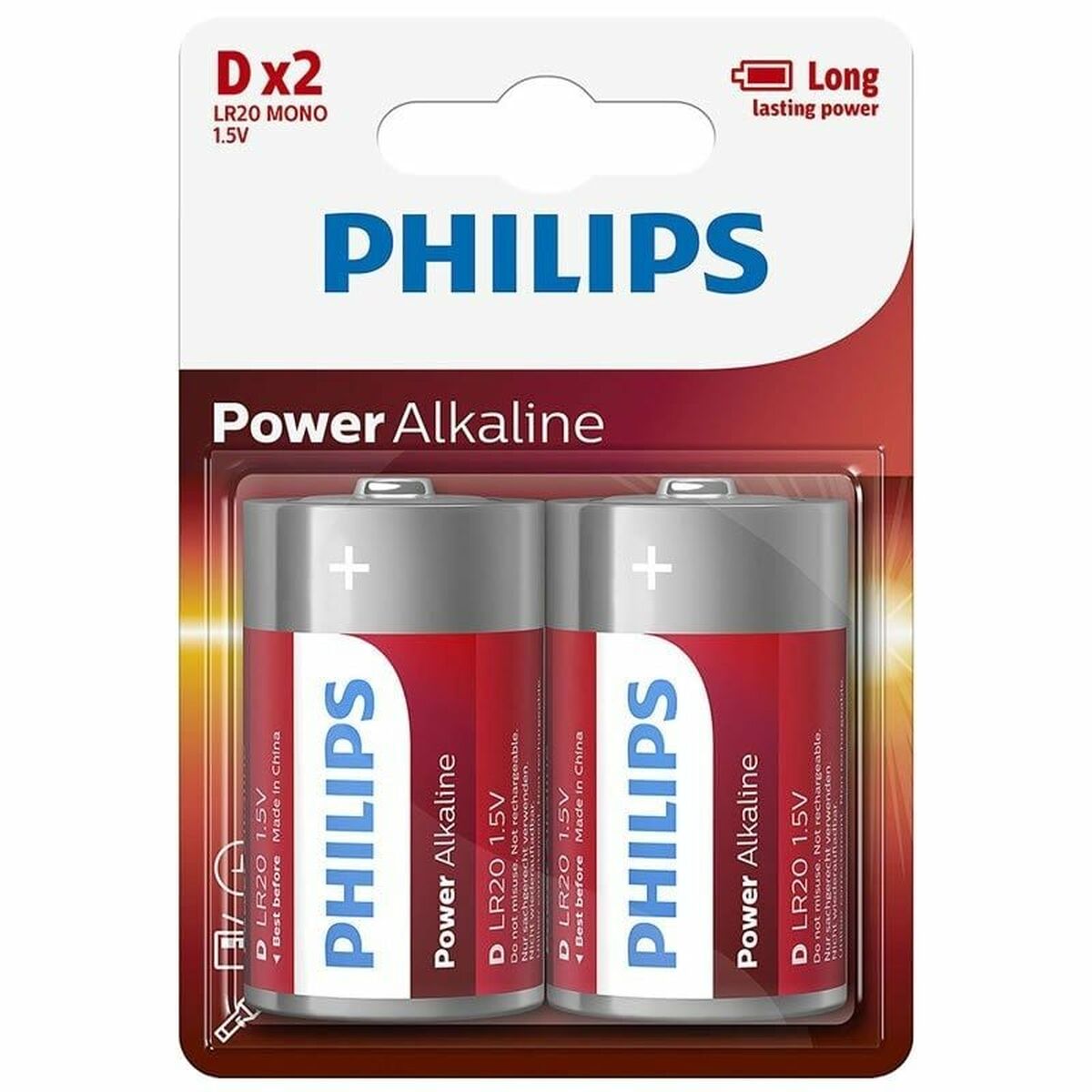 Alkaliska Batterier Philips LR20P2B/05 1,5 V
