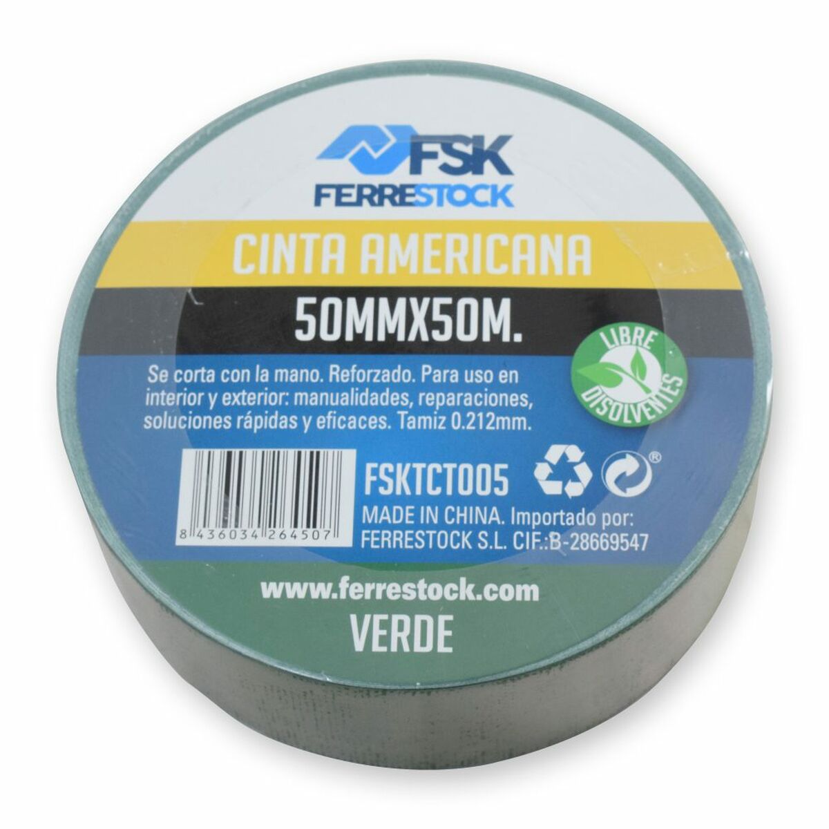Silvertejp Ferrestock Grön 50 mm x 50 m - 12