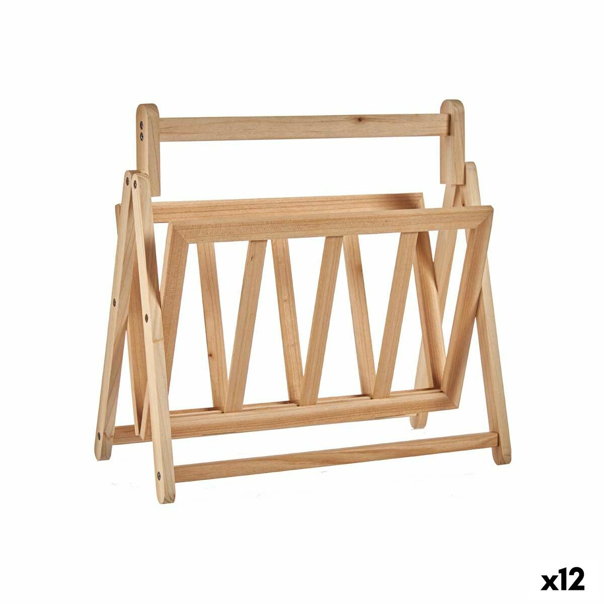 Tidningsställ Kipit XJL146062 Brun Trä 30 x 37,5 x 36,5 cm (12 antal) - 3