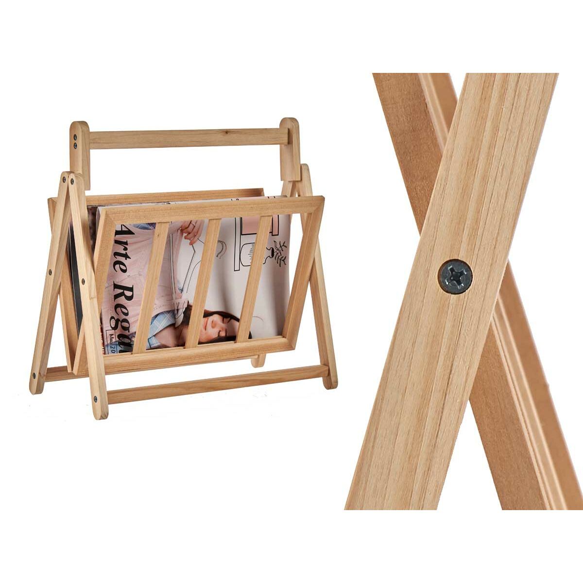 Tidningsställ Kipit XJL146062 Brun Trä 30 x 37,5 x 36,5 cm (12 antal) - 2