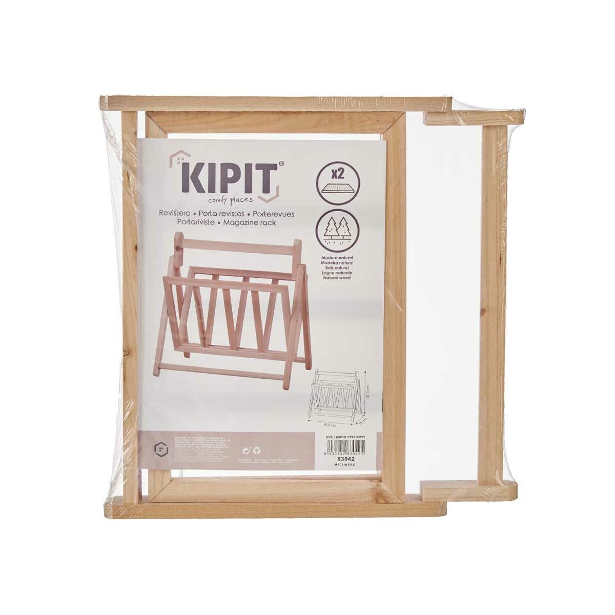 Tidningsställ Kipit XJL146062 Brun Trä 30 x 37,5 x 36,5 cm (12 antal) - 5