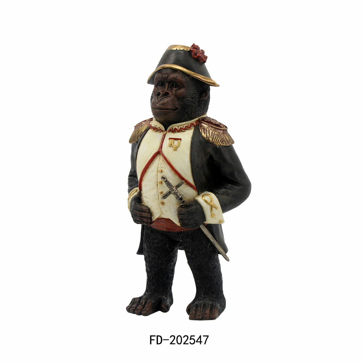 Prydnadsfigur DKD Home Decor 16,5 x 12 x 32 cm Gorilla - 5