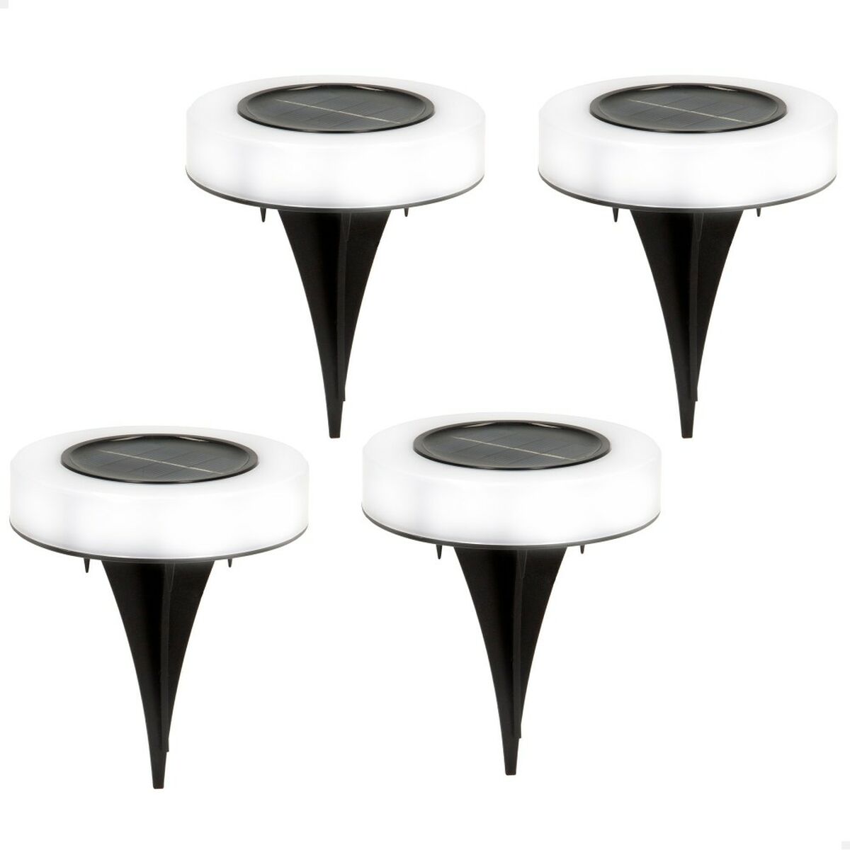 Uppsättning med solcellsstav Aktive 4 Delar ABS 10,5 x 12,5 x 10,5 cm (6 antal) - 2