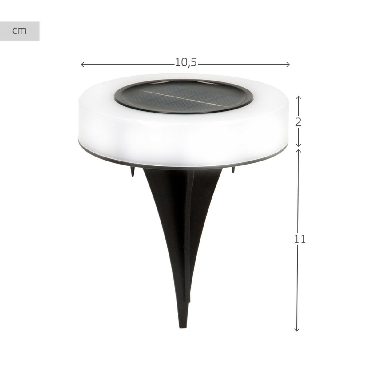 Uppsättning med solcellsstav Aktive 4 Delar ABS 10,5 x 12,5 x 10,5 cm (6 antal) - 12