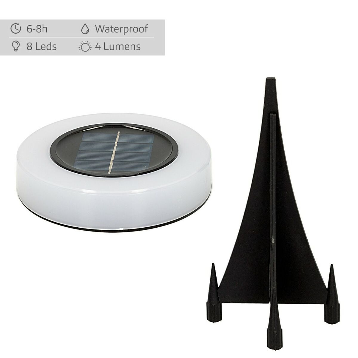 Uppsättning med solcellsstav Aktive 4 Delar ABS 10,5 x 12,5 x 10,5 cm (6 antal) - 13
