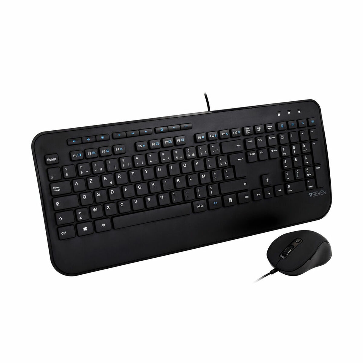 Tangentbord och Mus V7 CKU300FR Svart Franska AZERTY - 4