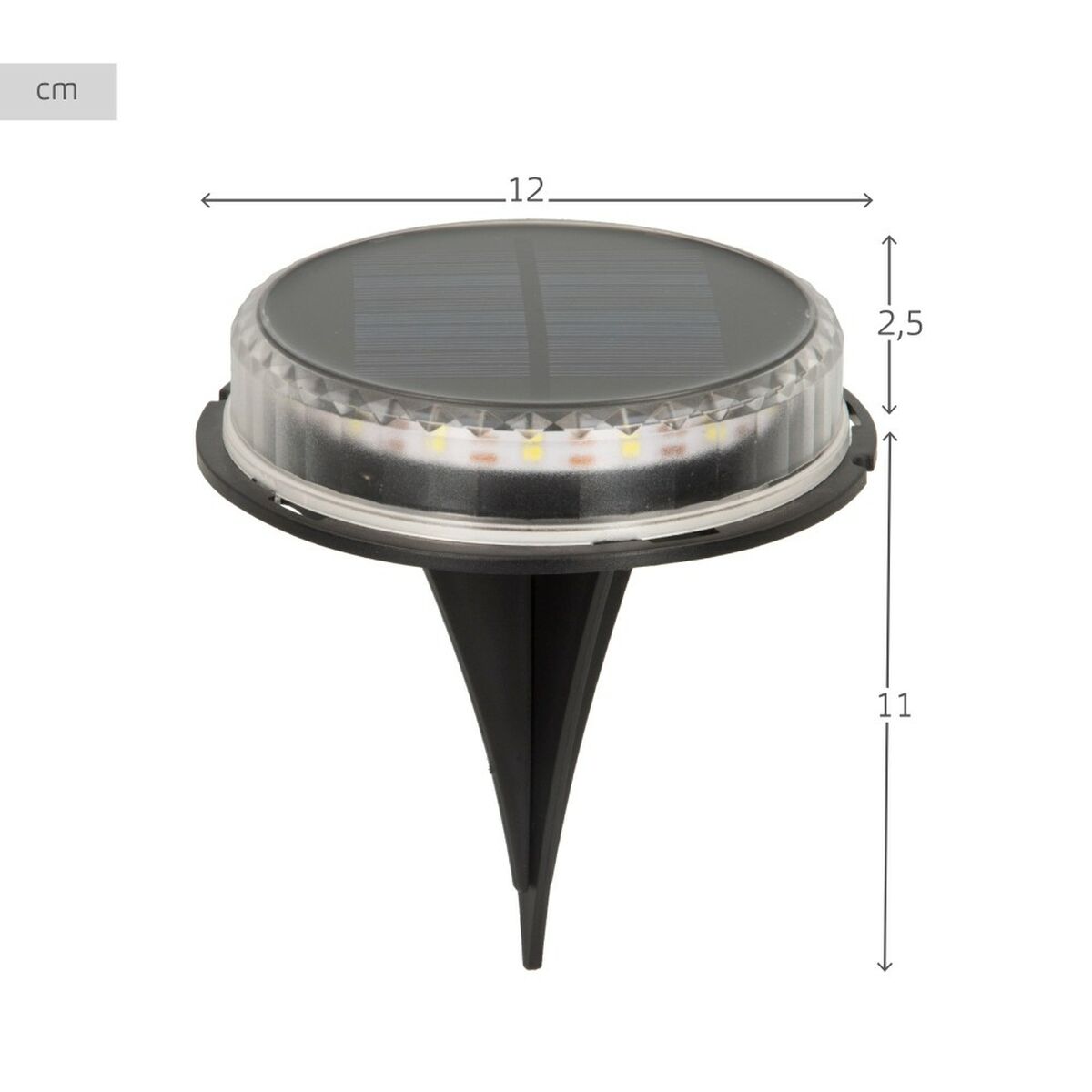 Uppsättning med solcellsstav Aktive 2 Delar Plast 12 x 13,5 x 12 cm (6 antal) - 12