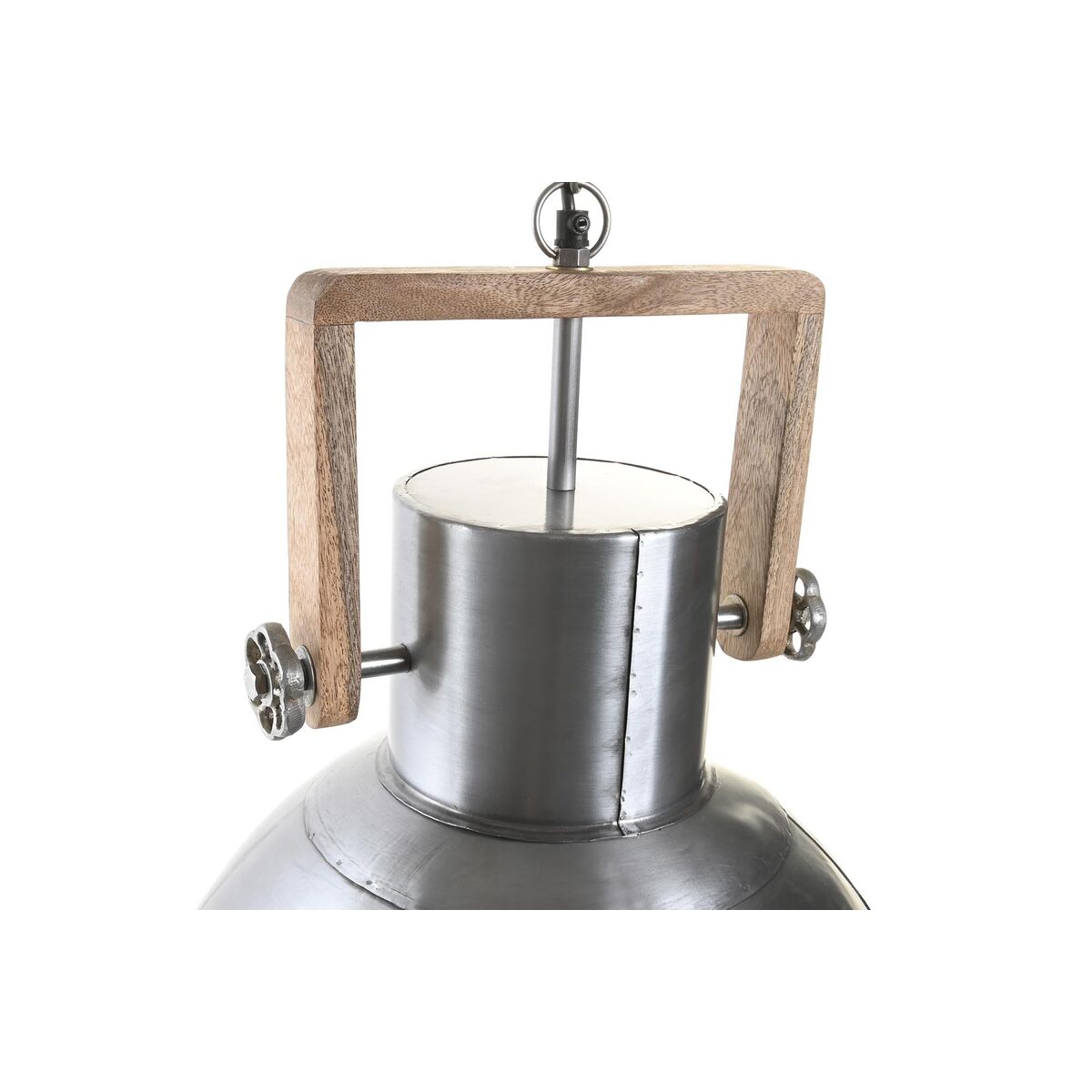 Taklampa DKD Home Decor Brun Silvrig Järn Mangoträ 50 W 40 x 40 x 47 cm - 3
