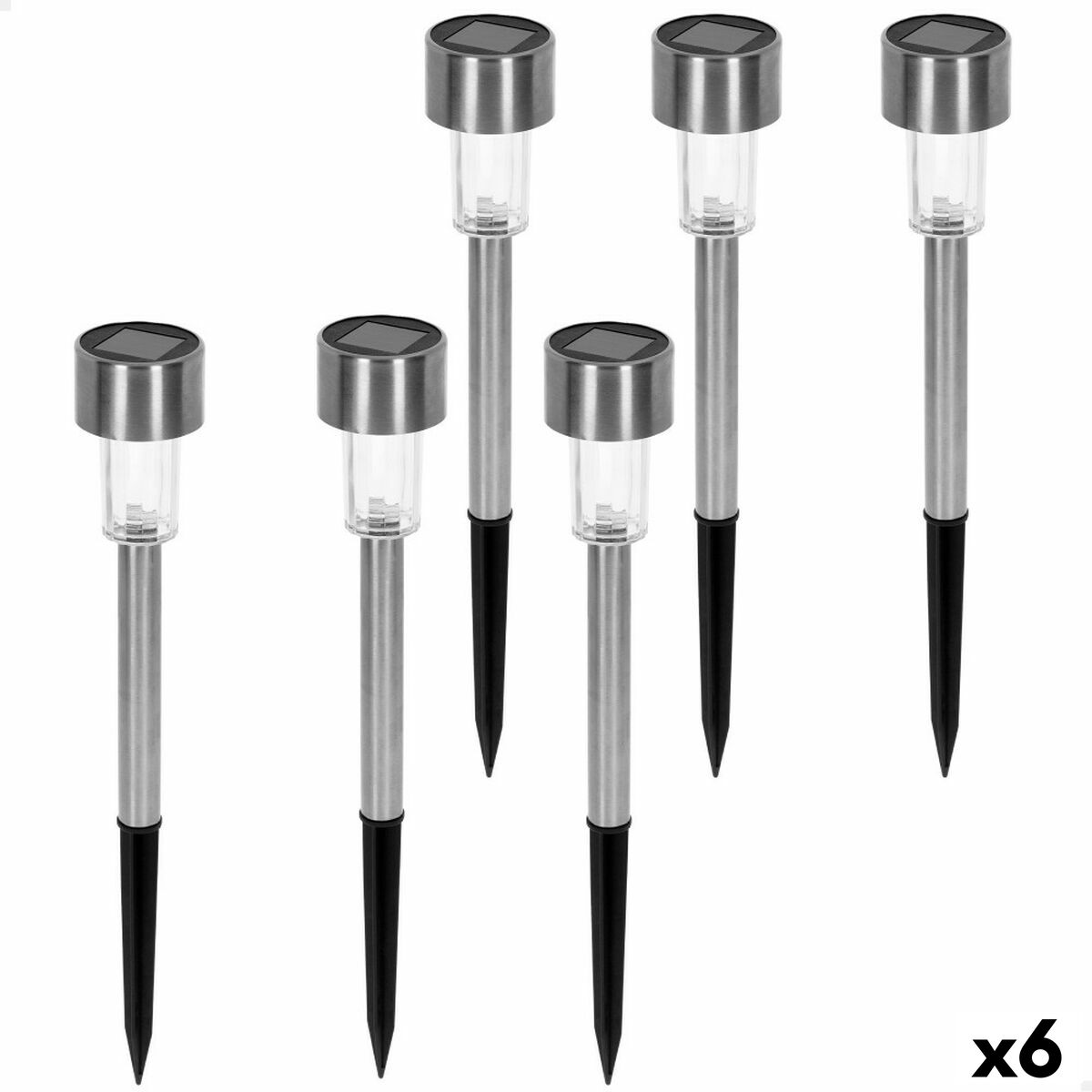 Uppsättning med solcellsstav Aktive 6 Delar Plast 5,5 x 36 x 5,5 cm (6 antal) - 8