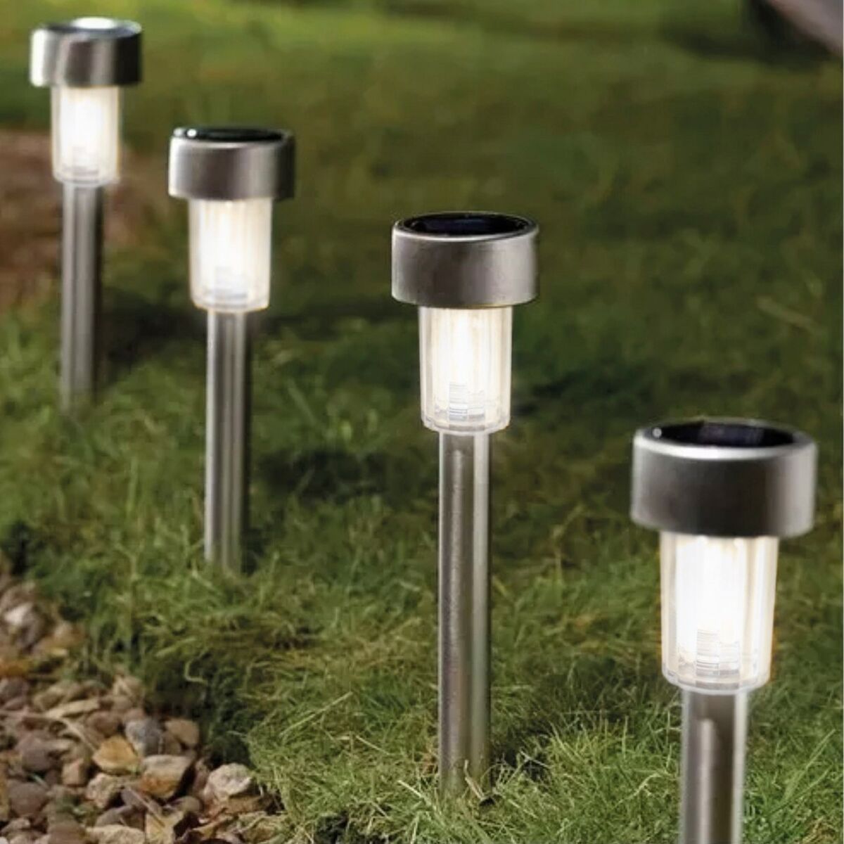 Uppsättning med solcellsstav Aktive 6 Delar Plast 5,5 x 36 x 5,5 cm (6 antal) - 18