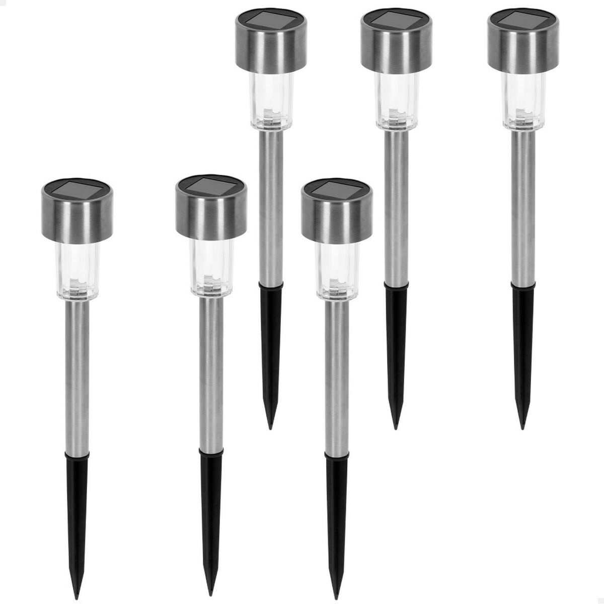 Uppsättning med solcellsstav Aktive 6 Delar Plast 5,5 x 36 x 5,5 cm (6 antal) - 2