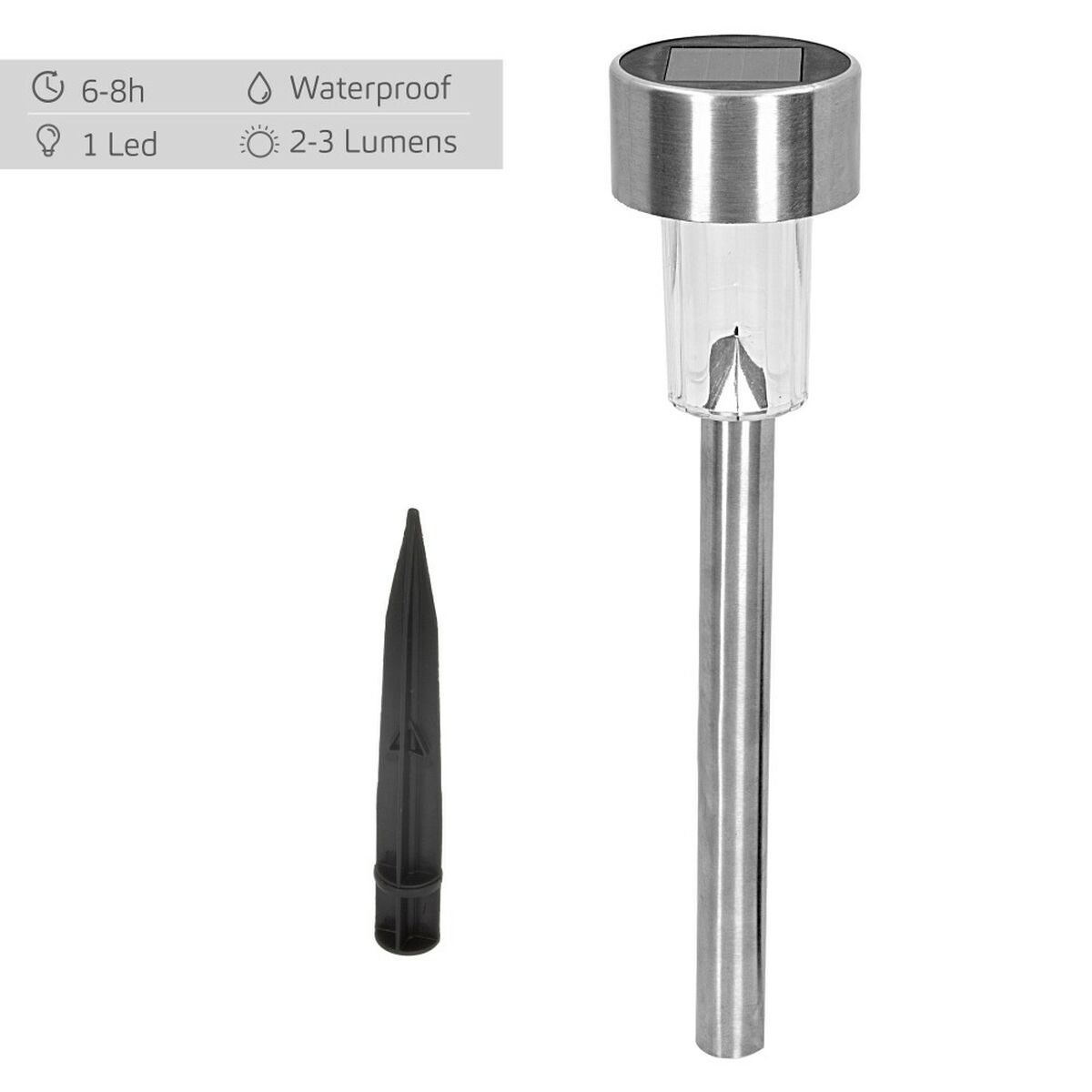 Uppsättning med solcellsstav Aktive 6 Delar Plast 5,5 x 36 x 5,5 cm (6 antal) - 6