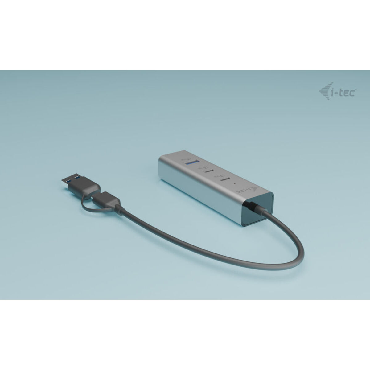 USB-HUB i-Tec CAHUBMETAL2A2CPD Silvrig - 3