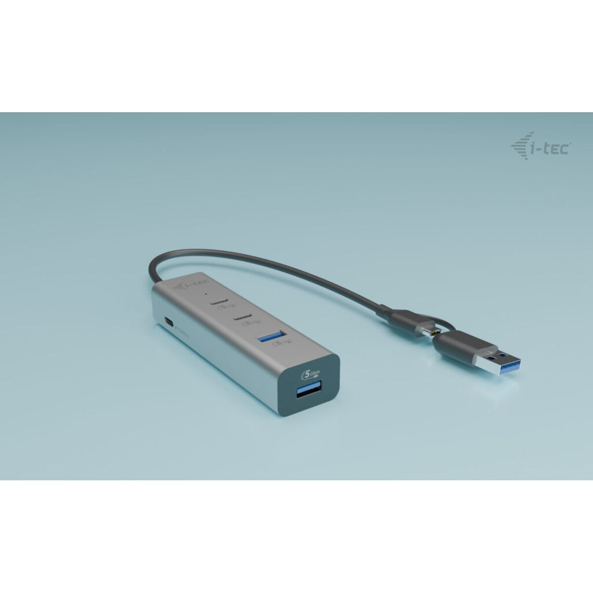USB-HUB i-Tec CAHUBMETAL2A2CPD Silvrig - 2