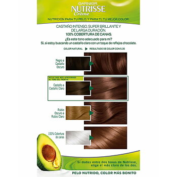 Permanent hårfäg - creme Garnier Nutrisse Nº 5.35/58-Sequoia (3 antal)