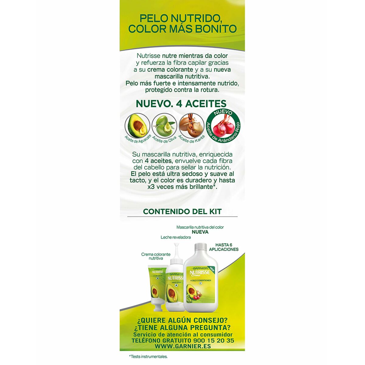 Permanent hårfäg - creme Garnier Nutrisse Nº 5.35/58-Sequoia (3 antal) - 3