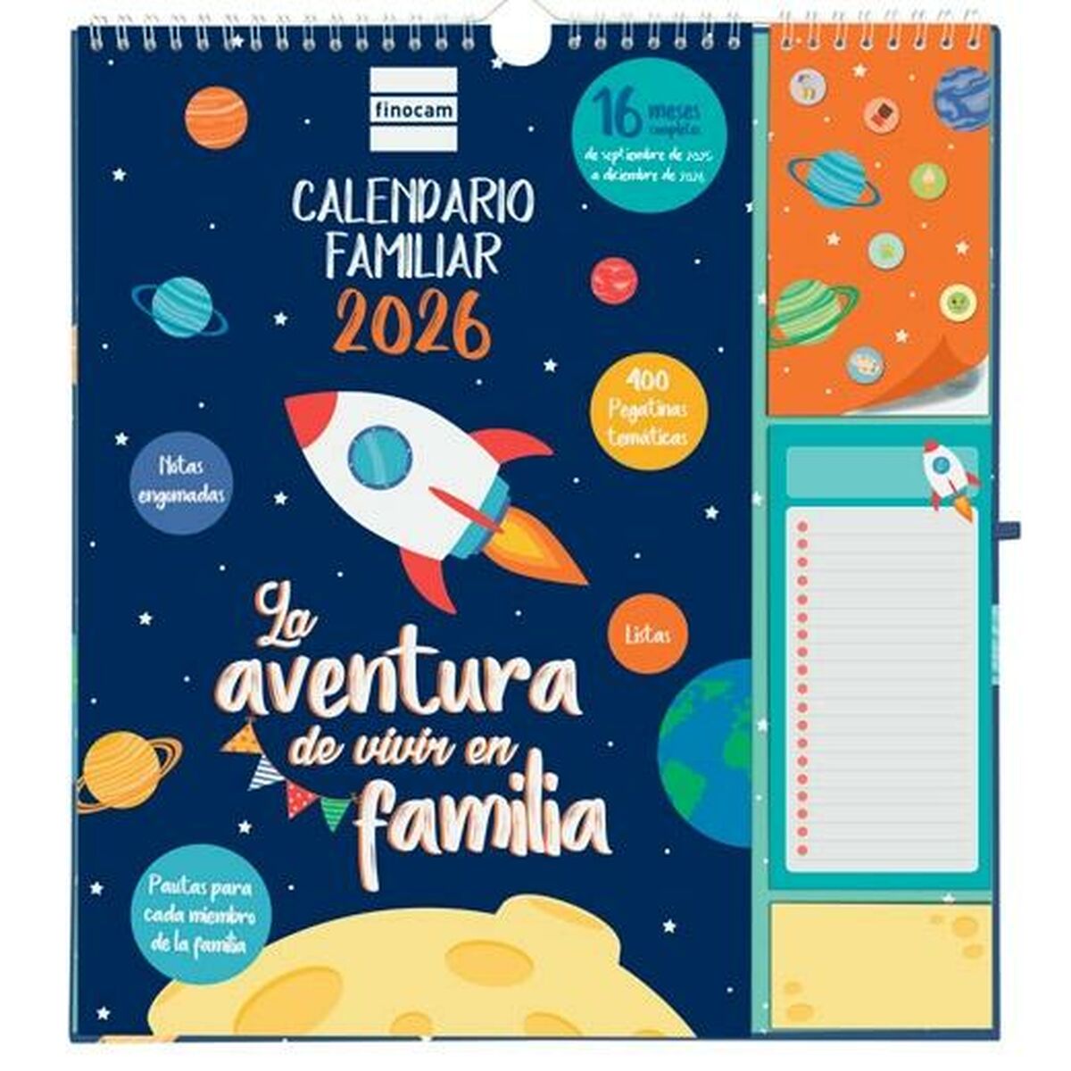 Väggkalender Finocam Multicolour Papper 2025-2026 30 x 21 cm 21,5 x 32,5 cm