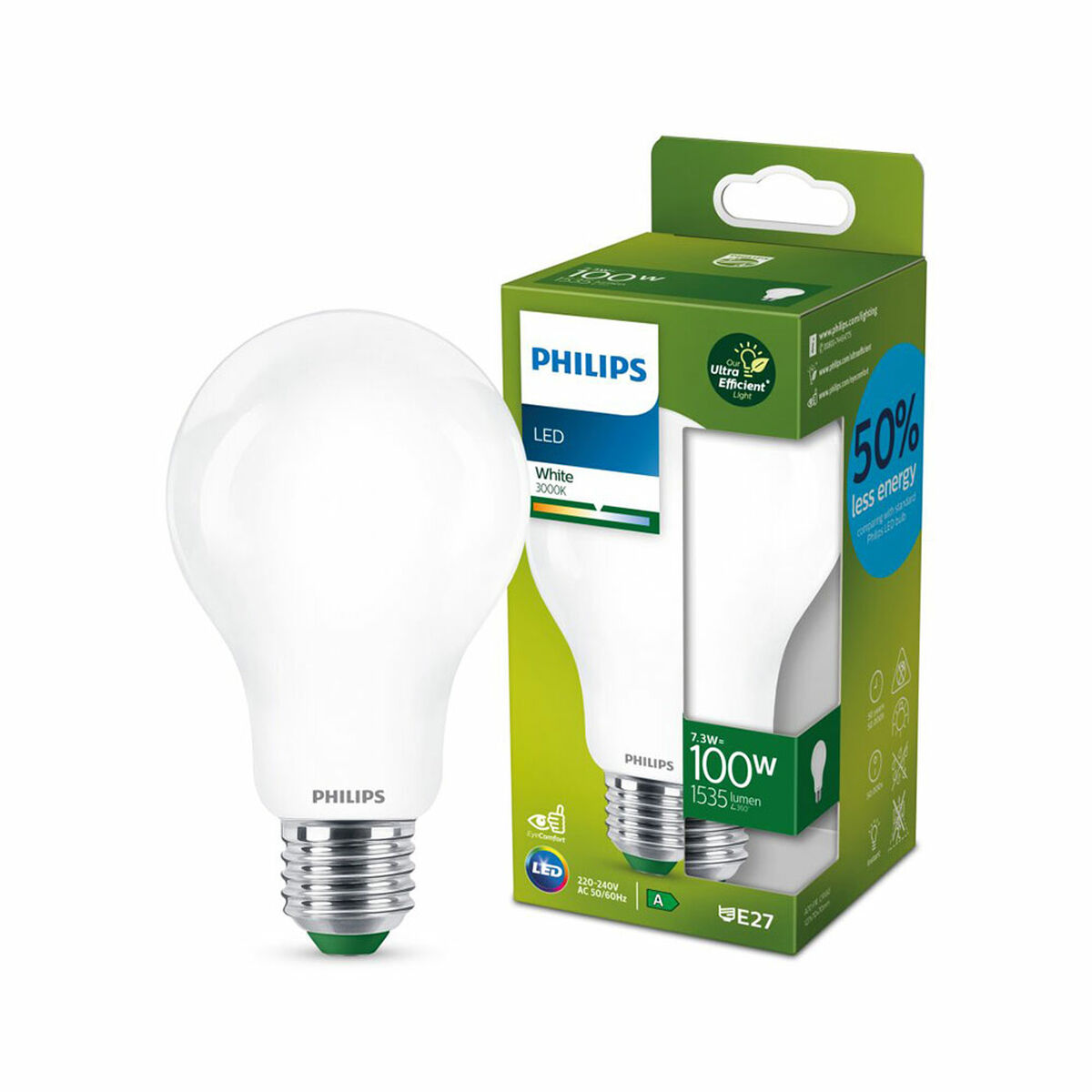 LED-lampa Philips Classic A 100 W 7,3 W E27 1535 Lm (3000 K) - 3