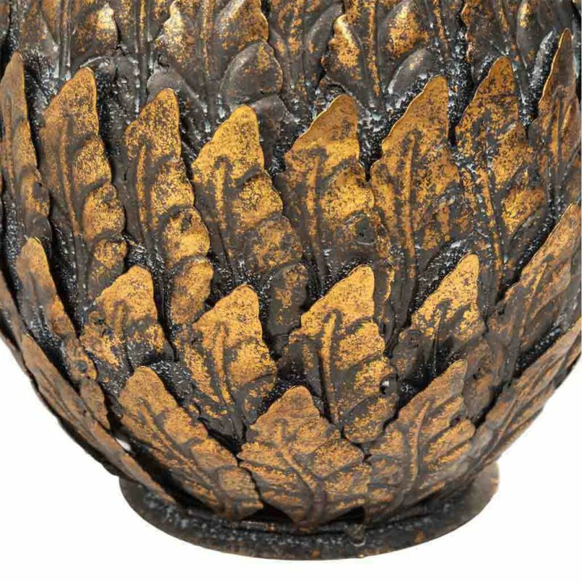 Ljusstake Alexandra House Living Gyllene Järn 18 x 28 x 18 cm Ananas - 5