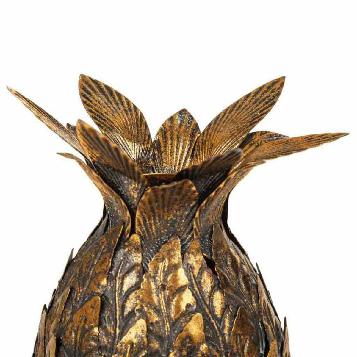 Ljusstake Alexandra House Living Gyllene Järn 15 x 26 x 15 cm Ananas - 4