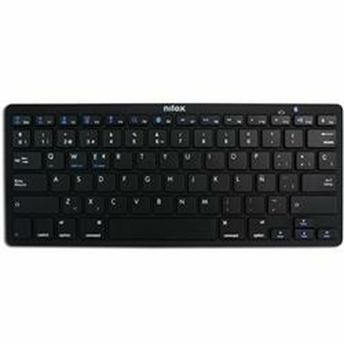 Tangentbord Nilox NXKB01B Svart Qwerty Spanska