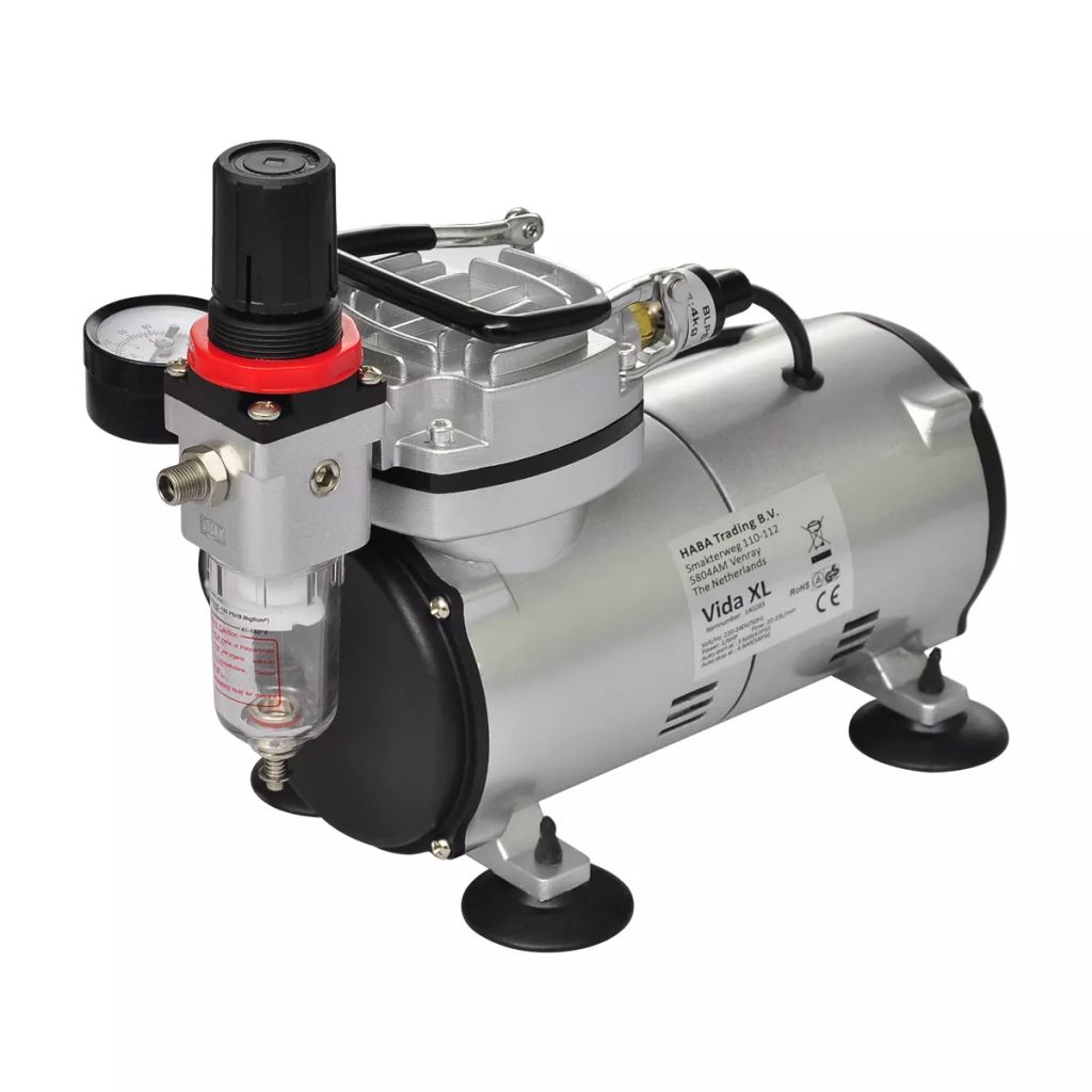 vidaXL Kompressorsats Airbrush med 2 färgsprutor - 4
