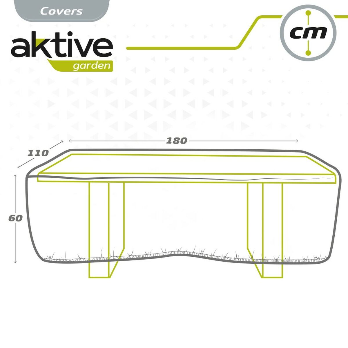 Skyddsväska Aktive Bord Grå 180 x 60 x 110 cm (6 antal) - 4