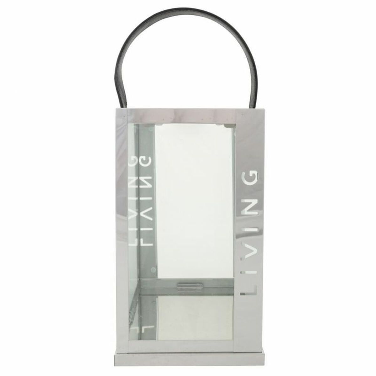 Lykta Alexandra House Living Silver Glas Rostfritt stål 18 x 30 x 18 cm - 4