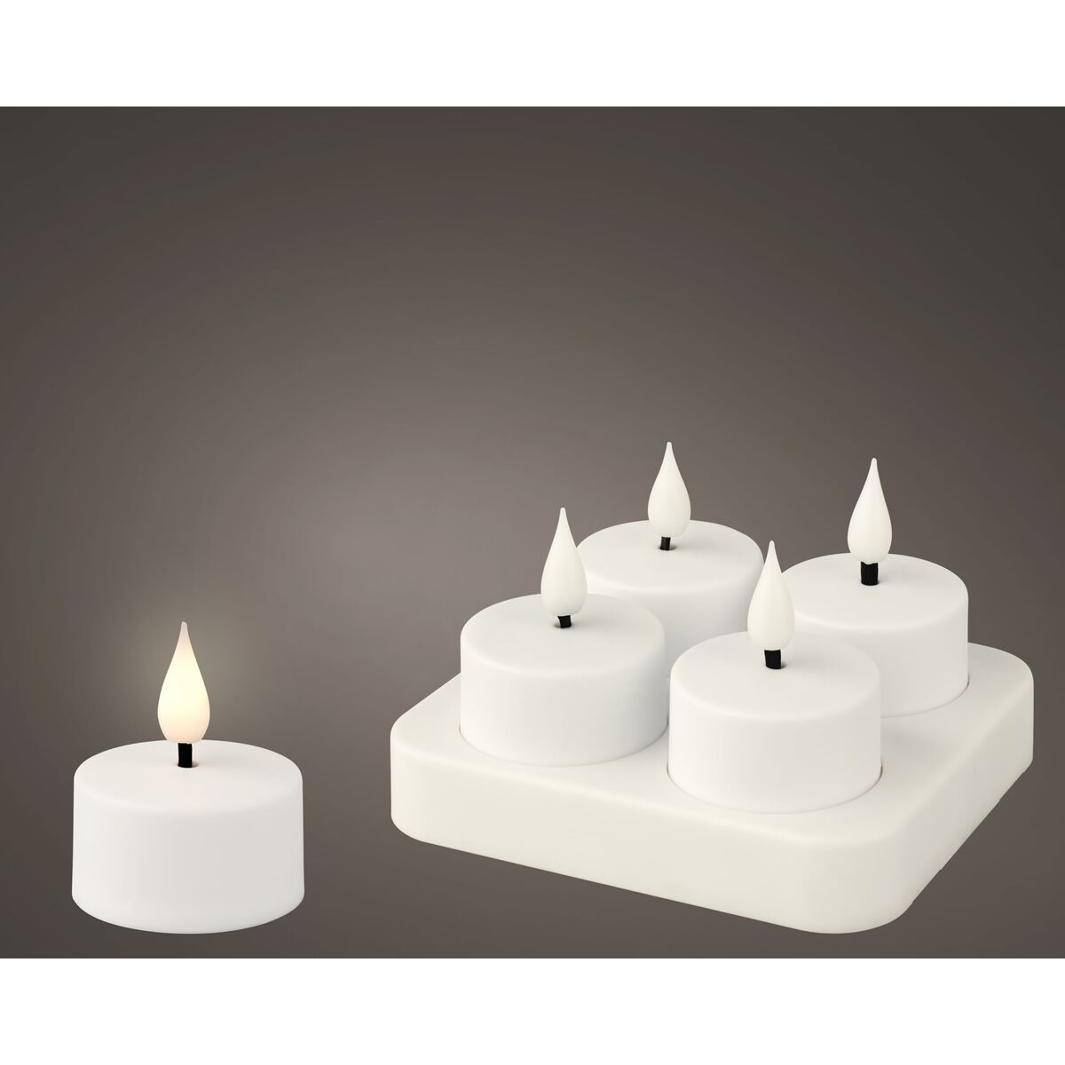LED Ljus Lumineo 485346 Vit Laddningsbar Insida (4 antal) - 2