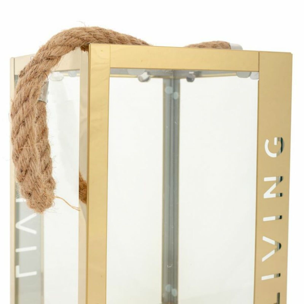 Lykta Alexandra House Living Guld Glas Rostfritt stål 18 x 30 x 18 cm - 5