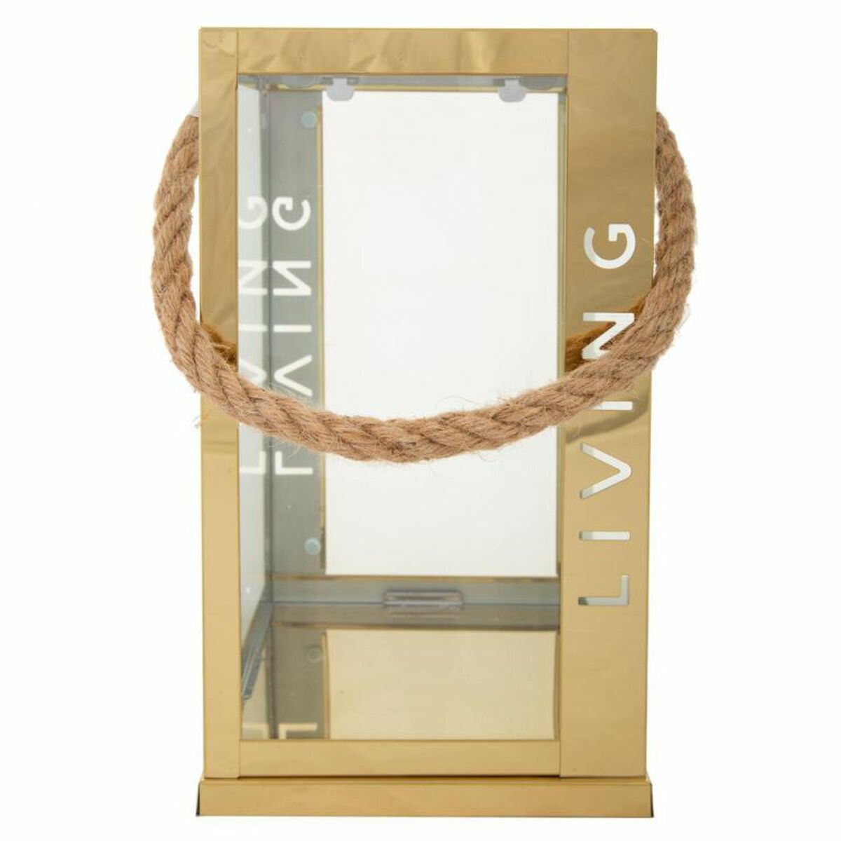 Lykta Alexandra House Living Guld Glas Rostfritt stål 18 x 30 x 18 cm - 4