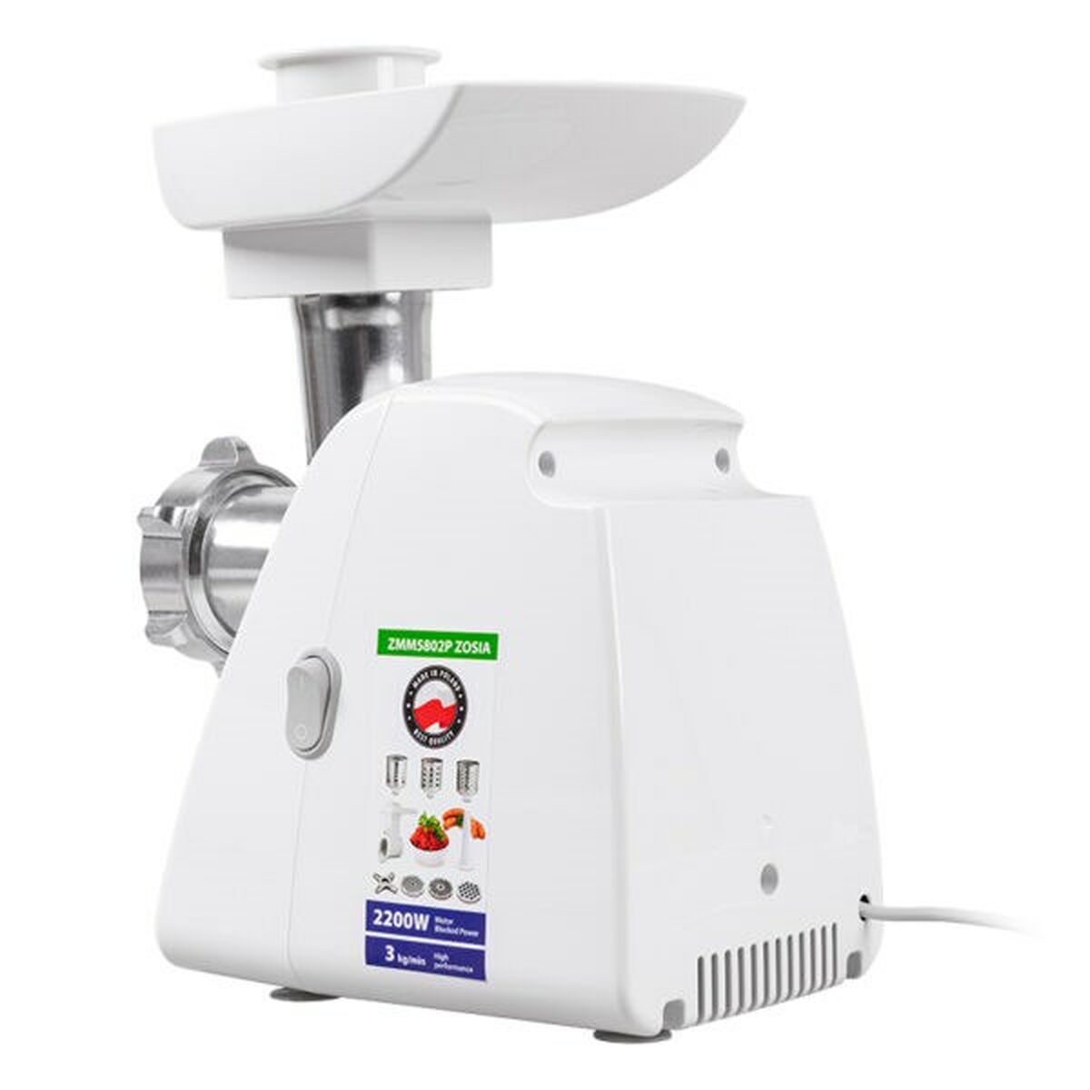 Köttkvarn Zelmer ZMM5801P Vit Silvrig Metall 2200 W - 5