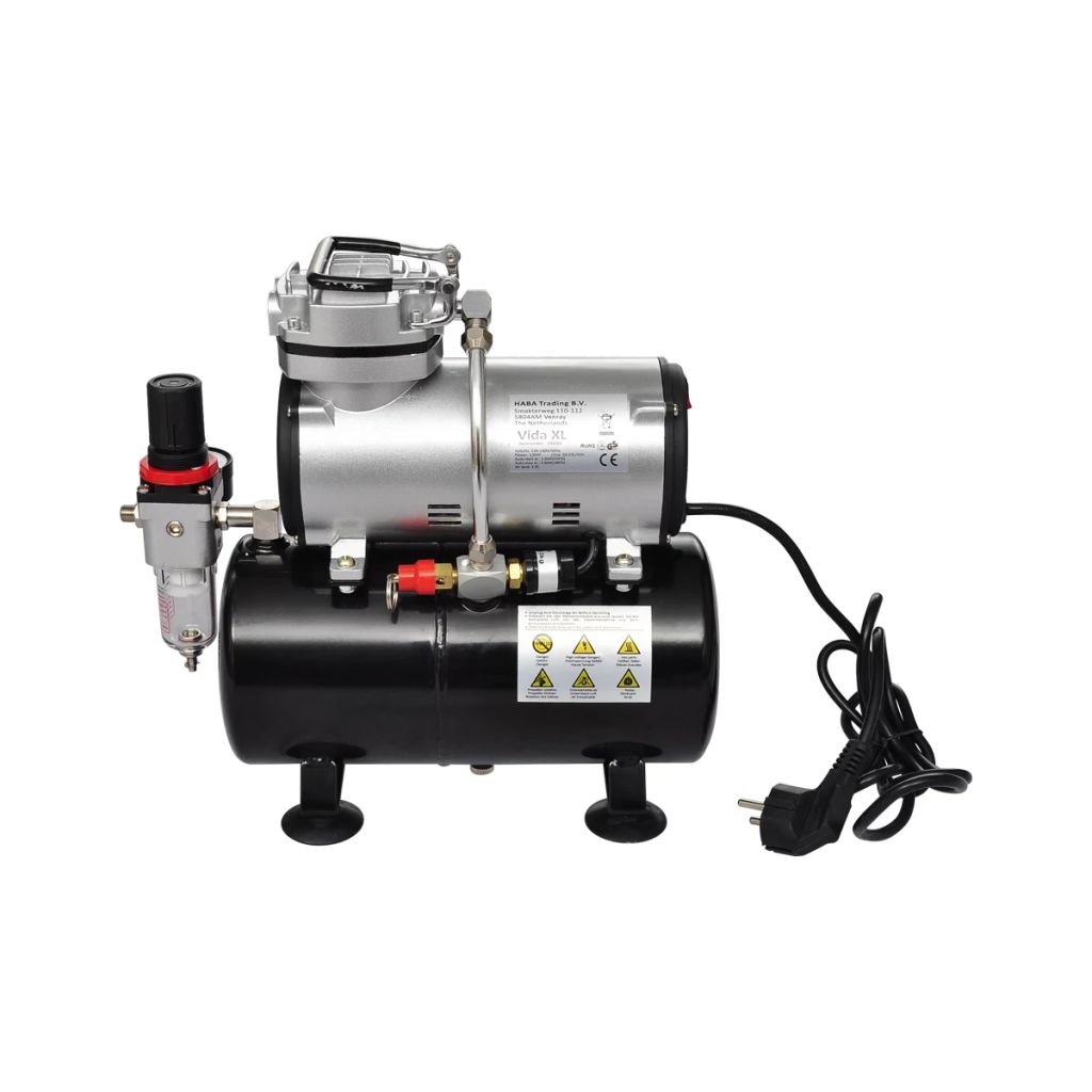 vidaXL Kompressor för airbrush inkl. 2 sprutpistoler - 5