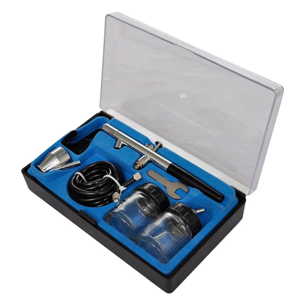 vidaXL Kompressor för airbrush inkl. 2 sprutpistoler - 4