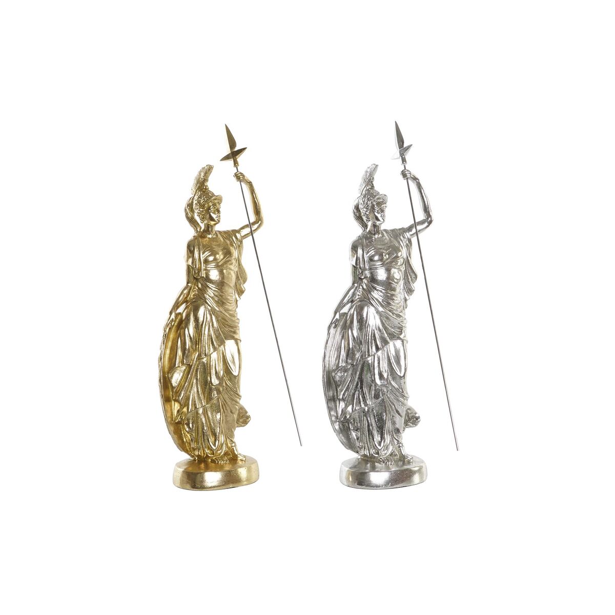Prydnadsfigur DKD Home Decor 16,5 x 10,5 x 50 cm Silvrig Gyllene Neoklassisk (2 antal) - 4