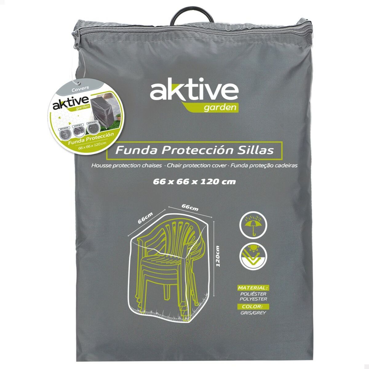 Stol täcka Aktive 66 x 120 x 66 cm (6 antal) - 14