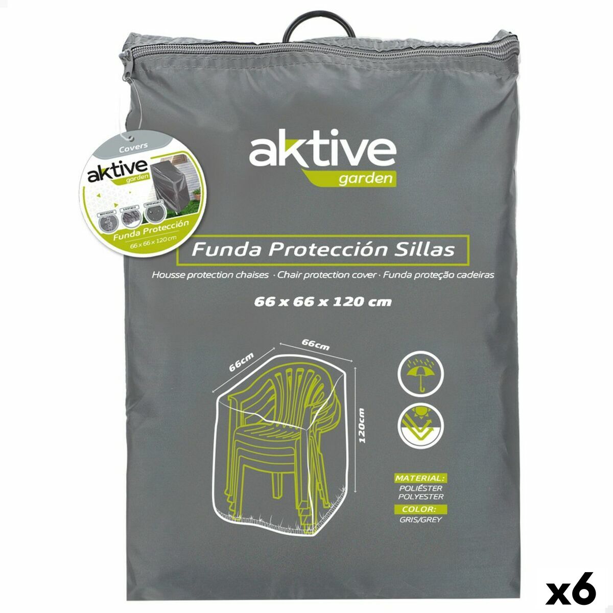 Stol täcka Aktive 66 x 120 x 66 cm (6 antal) - 13