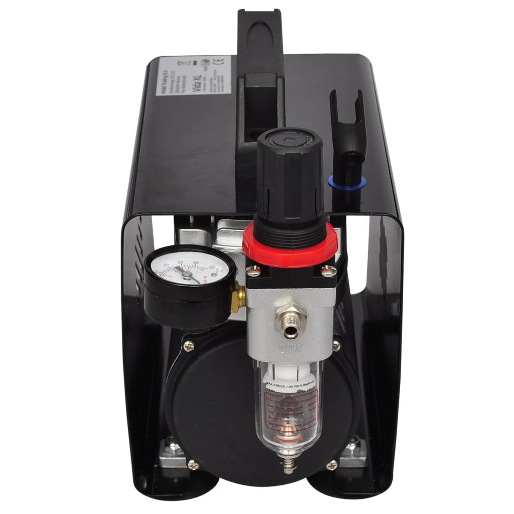 vidaXL Airbrush med kompressor och 3 färgsprutor - 3