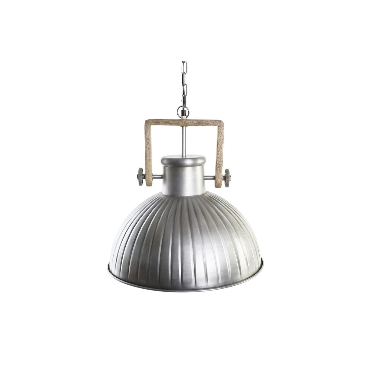 Taklampa DKD Home Decor Brun Silvrig Järn Mangoträ 50 W 41 x 41 x 40 cm - 4
