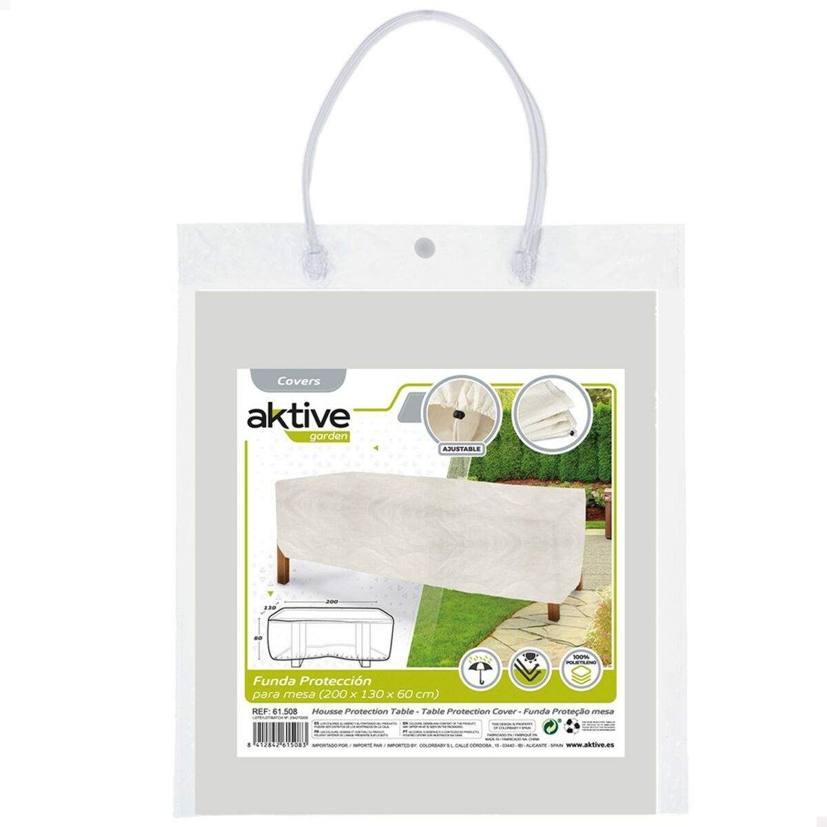 Skyddsväska Aktive Bord Polyetylen 200 x 60 x 130 cm (6 antal) - 9