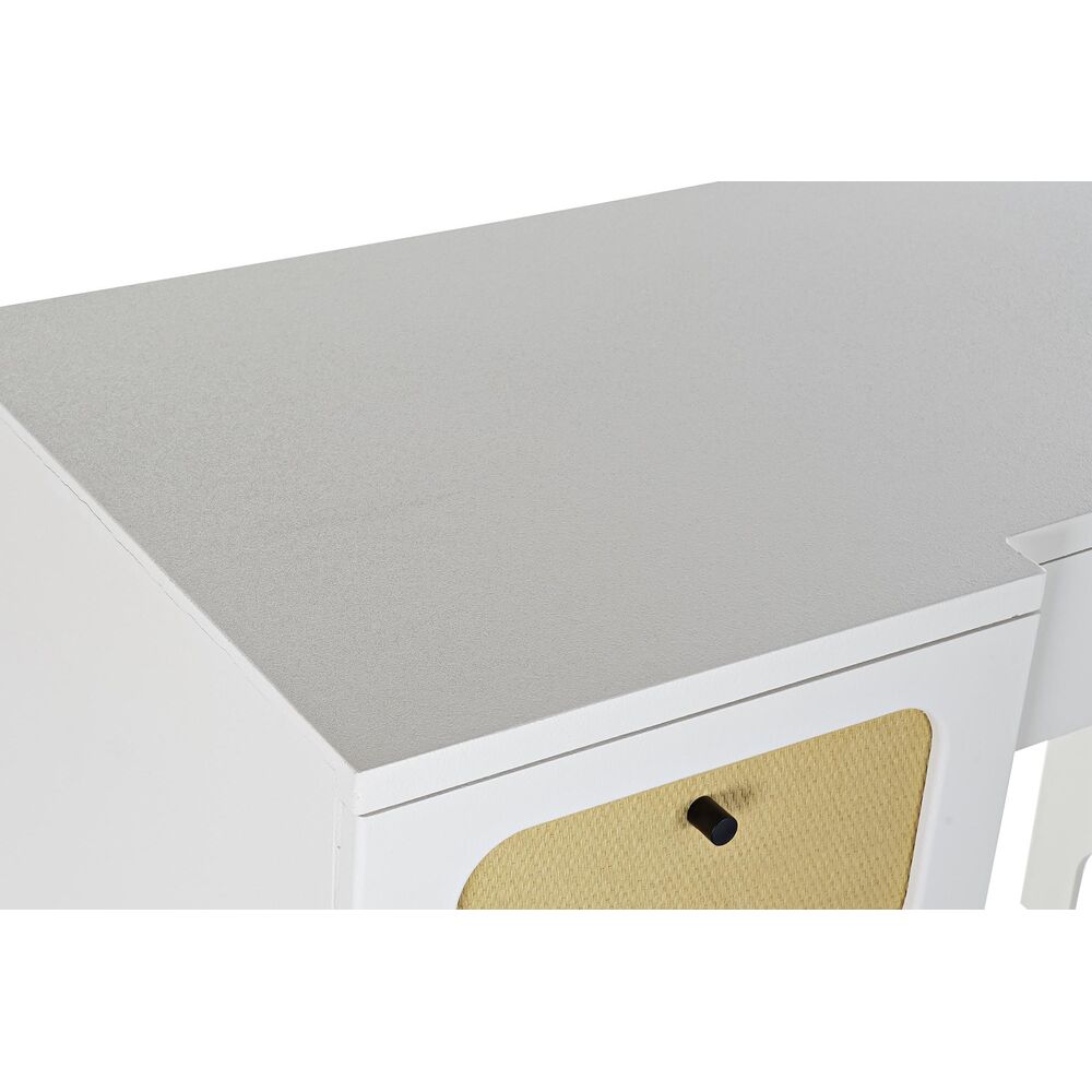 Skrivbord DKD Home Decor Gran Vit Rattan (140 x 50 x 76 cm) - 2