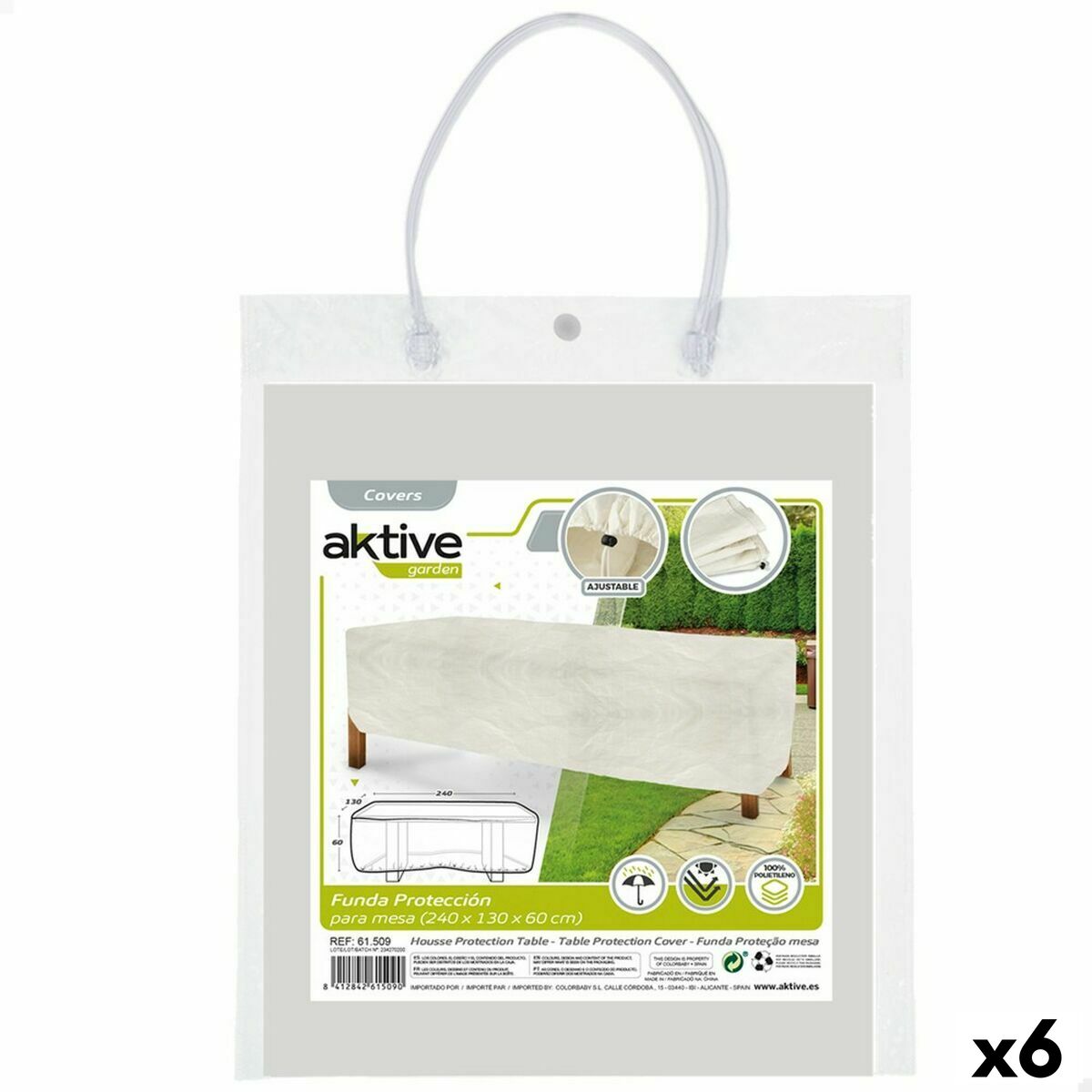 Skyddsväska Aktive Bord Polyetylen 240 x 60 x 130 cm (6 antal)