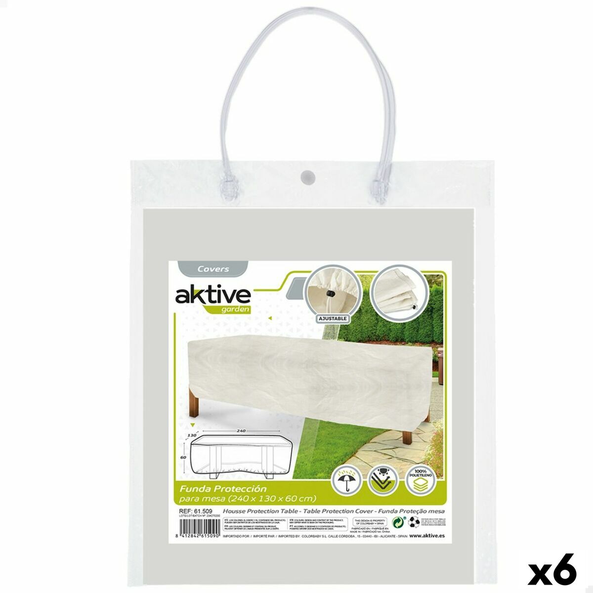 Skyddsväska Aktive Bord Polyetylen 240 x 60 x 130 cm (6 antal) - 8