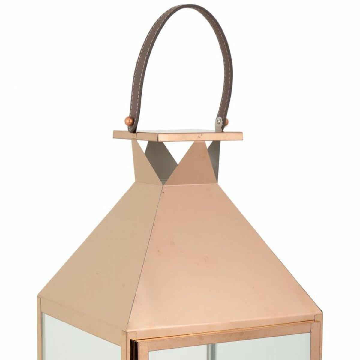 Lykta Alexandra House Living Koppar Glas Rostfritt stål 28 x 66 x 29 cm - 5