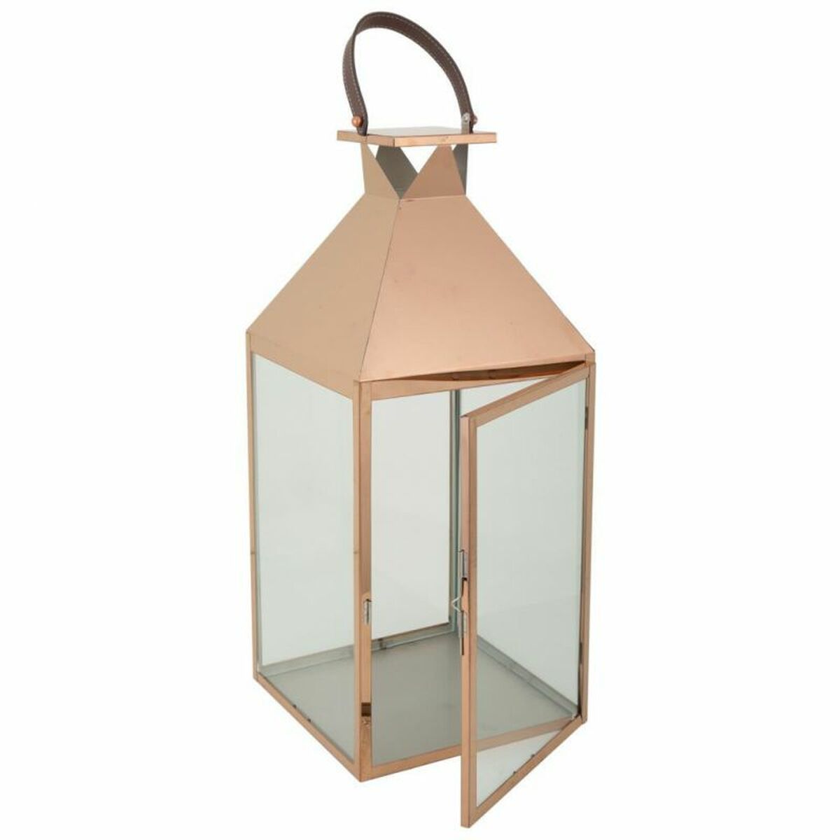 Lykta Alexandra House Living Koppar Glas Rostfritt stål 28 x 66 x 29 cm - 4