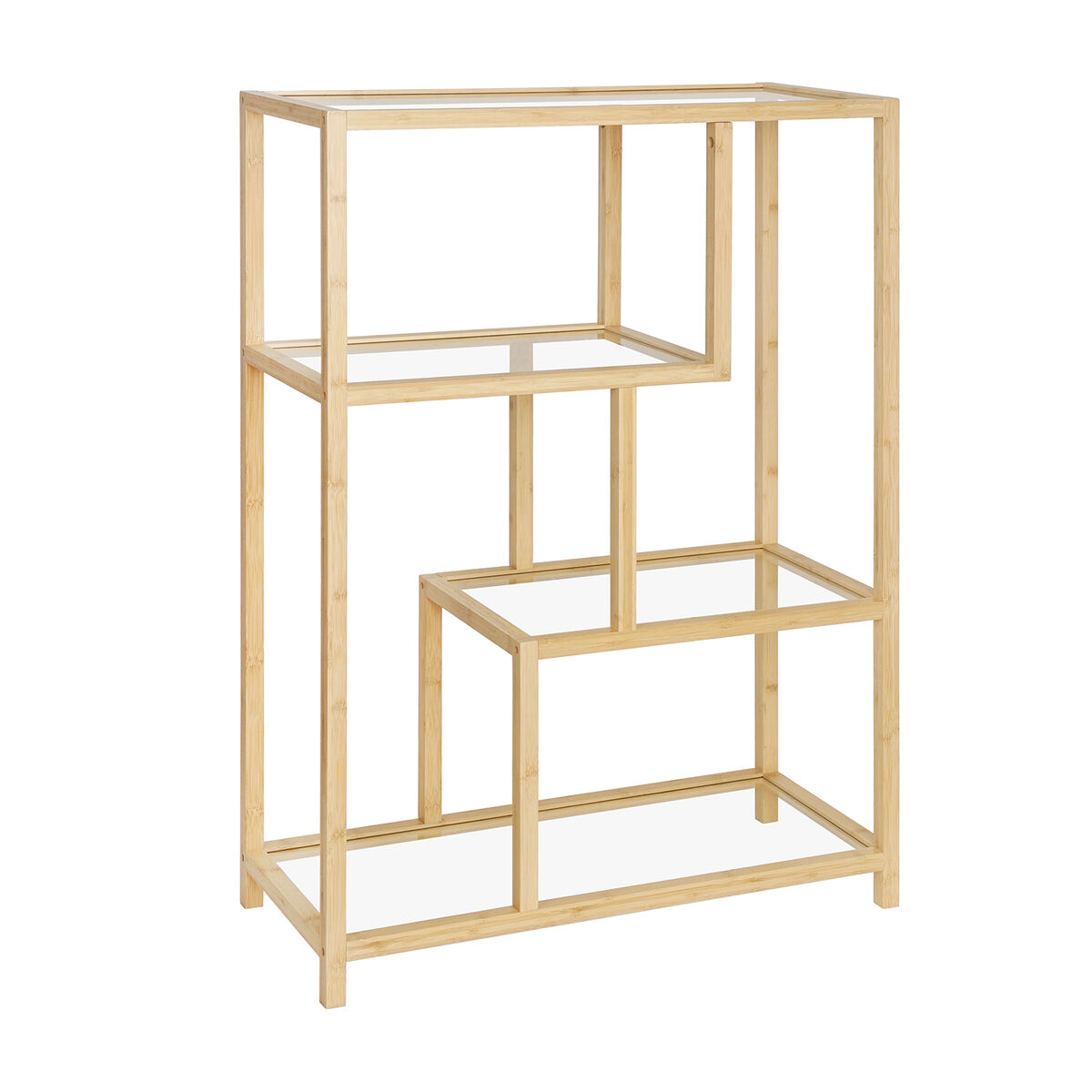 Bokhylla Versa Bambu Glas 33,8 X 111 X 77 CM